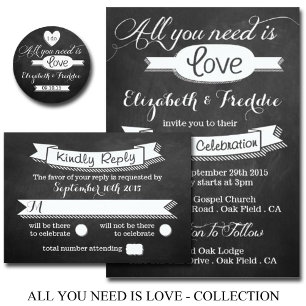 Invitación Todo Lo Que Necesitas Es Una Colección De Bodas De