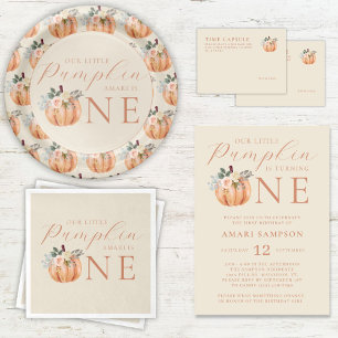 Invitación Nuestra calabaza pequeña es un primer cumpleaños