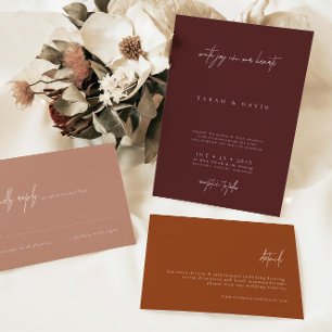 Invitación Naranja Brunéi Minimalista ¿Serás Mi Novia?