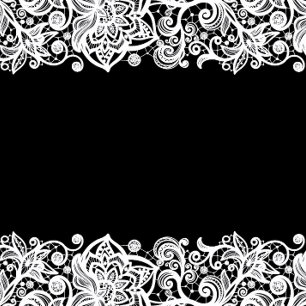 Lazo blanco sobre fondo negro Invitación a la boda