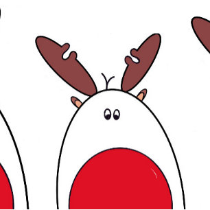 Tarjeta Rudolph el reno de la nariz roja - Navidades