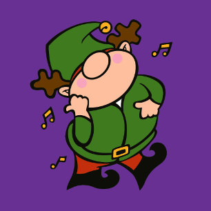 Tarjeta de Navidades Naughty Elves Mistletoe