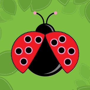 Invitación de primer cumpleaños de Ladybug con ima