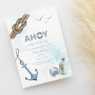 ¡Ahoy! Es un niño - Invitación náutica a Baby Show