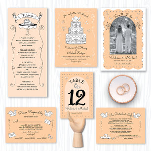 Doodle Sketch Funky Boda Menu
