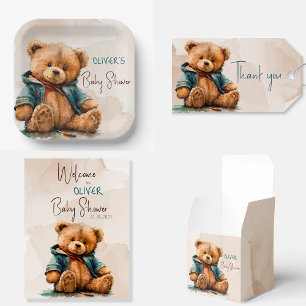 Invitación Dulce morena morena morena osito Baby Shower