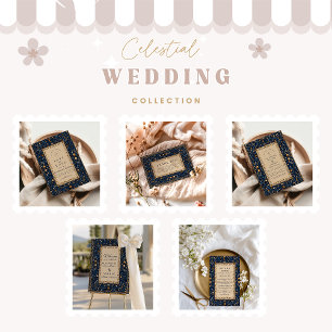 Invitación Boda Celestial Estrellas de Medianoche