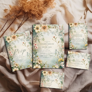 Tarjeta De Confirmación De Asistencia Boda de Daisy Art Nouveau Mucha