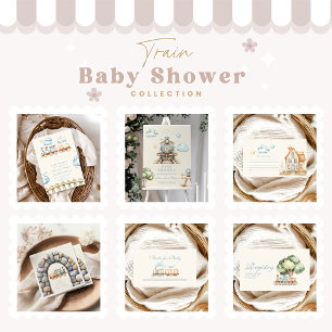 Invitación Baby Shower del tren acuático