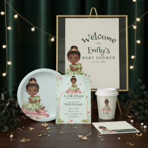 Invitación para Baby Shower de Princesita Rana
