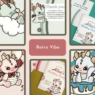 Etiquetas Pastel Gray Blue Baby Dragon