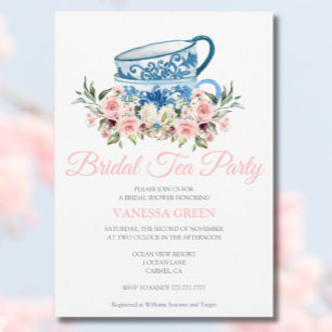 Tea Fiesta Bridal Shower Invitación