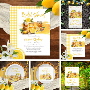 Tarjeta De Agradecimiento Lemon Zest Luscious Lemon Cake   Ginger Tea