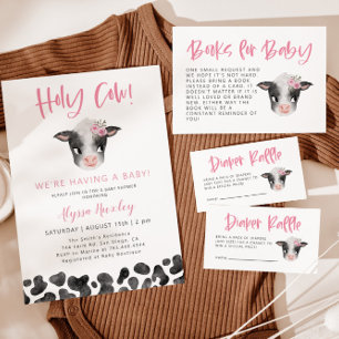 Invitación Chica de vaca sagrada Baby Shower