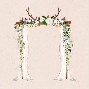 Invitación a la ducha de bodas de Boho Deer Antler