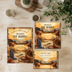 Servilleta De Papel Tema de cumpleaños número uno de Rodeo Vaquero Rús