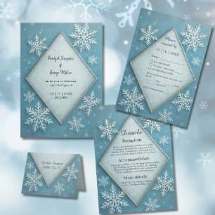 Etiqueta Para Botella De Vino Winter Wonderland Blue Snowy Romantic boda