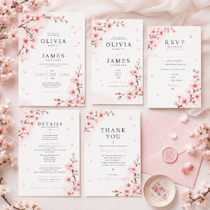 Tarjeta de agradecimiento de boda Elegancia Flor d