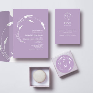 Invitación Invitan a 50 años Boda de Lavanda Moderna