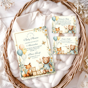 Servilleta De Papel Woodland Baby Friends Baby Shower