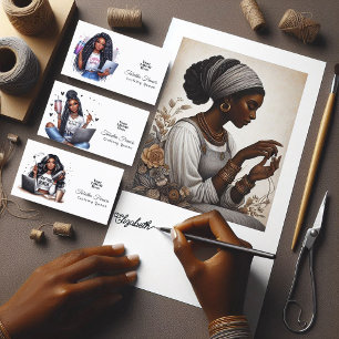 Tarjeta De Visita El empoderamiento artístico de la Reina Africana A