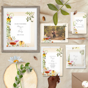 Invitación a la boda forestal elegante en Woodland