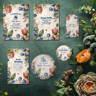 Invitación Watercolor Berry Sweet Baby Shower