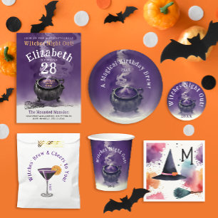 Servilleta De Papel Divertido encantamiento colorido Halloween Bruja a