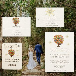 Invitación a la boda de la rama lateral del bosque