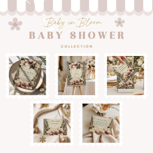 Tarjeta De Recepción Chorreo de pañales para baby shower de magnolia vi