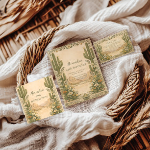 Plato De Papel Cumpleaños Vintage Desert Botanicals