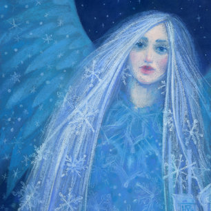 Tarjeta Festiva Navidades de Metelitsa Chica Snegurochka