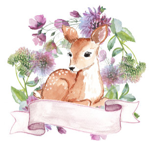 Invitación de primer cumpleaños de Woodland Deer