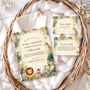 Servilleta De Papel Bienvenida al Baby Shower Safari Caprichoso