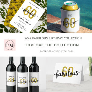 Invitación 60 y fabuloso cumpleaños número 60