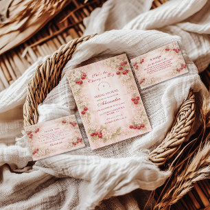 Servilleta De Papel Ducha de Novia Elegancia Floral de Cereza Dulce