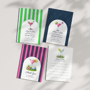 Invitación Fin de semana de despedida de soltera de golf rosa