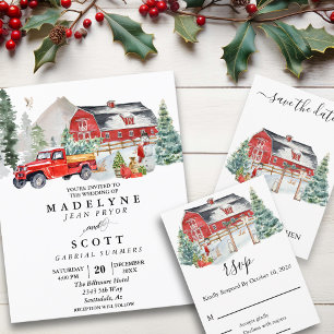Tarjeta De Confirmación De Asistencia Navidades del establo de invierno con color de nie