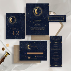 Boda De Oro Celestial Todo En Una Invitación