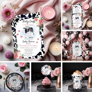 Invitación Cute, vaca sagrada, es un Baby Shower Chica