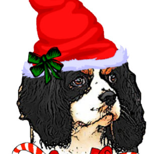 Tarjeta Festiva Navidades de Cavalier King Charles Spaniel