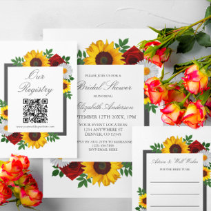 Invitación Ducha de novia floral tradicional