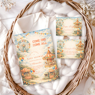 Servilleta De Papel Ducha de Bebé del Circo Vintage
