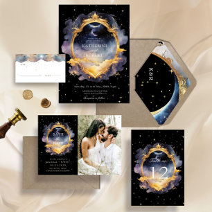 Invitación a la Boda Celestial de la Luna Dorada N