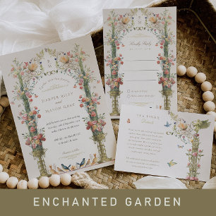 Tarjeta de invitación RSVP para la boda de la fant