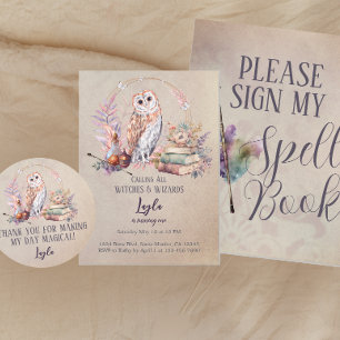 Asistente para Chica de Lechuza Mágica Invitación 