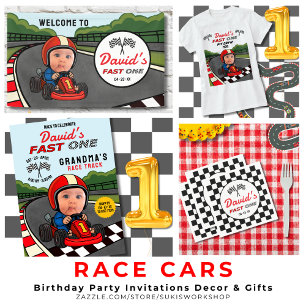 Invitación Cumpleaños de Fast ONE Racer
