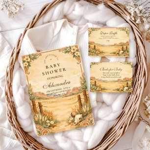 Invitación Chorreada de flores silvestres del desierto occide