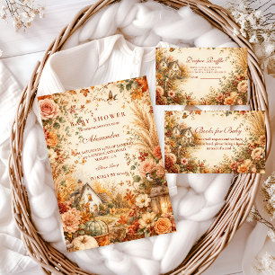 Servilleta De Papel Baby Shower Boho Otoño Rústico