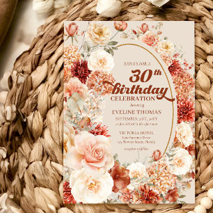 Cojín Decorativo Horangea de cobre y rosas de moda otoño
